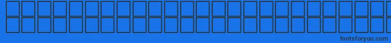 AlHorOutline Font – Black Fonts on Blue Background