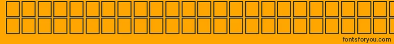 Шрифт AlHorOutline – чёрные шрифты на оранжевом фоне