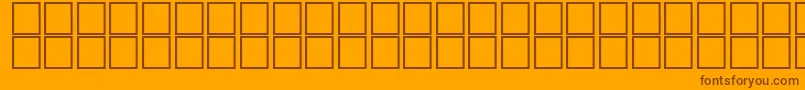 Czcionka AlHorOutline – brązowe czcionki na pomarańczowym tle