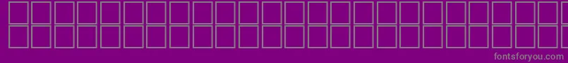 フォントAlHorOutline – 紫の背景に灰色の文字