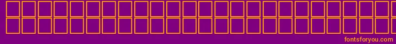 AlHorOutline-Schriftart – Orangefarbene Schriften auf violettem Hintergrund