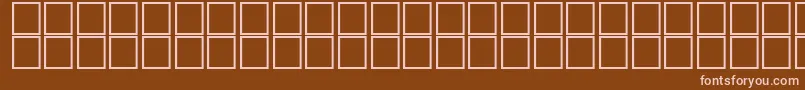 AlHorOutline-fontti – vaaleanpunaiset fontit ruskealla taustalla