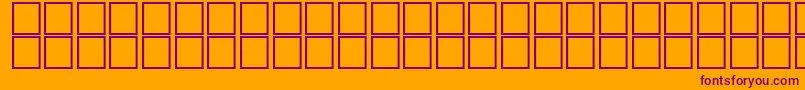 AlHorOutline-fontti – violetit fontit oranssilla taustalla