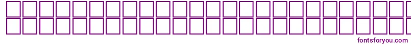 フォントAlHorOutline – 白い背景に紫のフォント