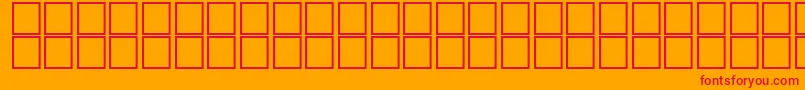 AlHorOutline-Schriftart – Rote Schriften auf orangefarbenem Hintergrund