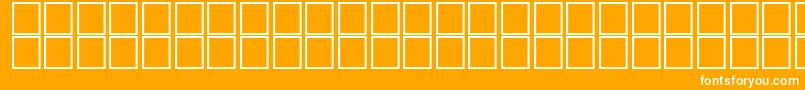 Czcionka AlHorOutline – białe czcionki na pomarańczowym tle