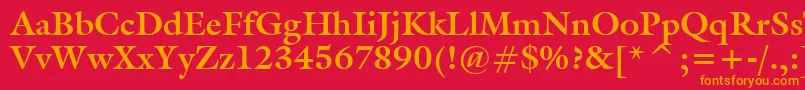 Tt0069m Font – Orange Fonts on Red Background