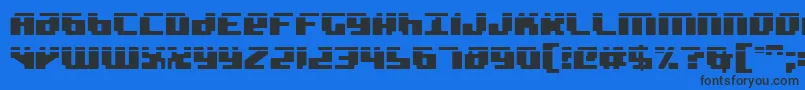 BadRobotLaser Font – Black Fonts on Blue Background