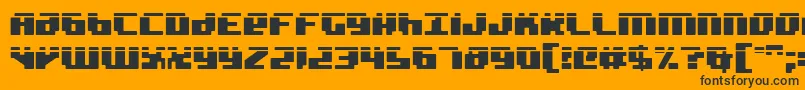 BadRobotLaser Font – Black Fonts on Orange Background