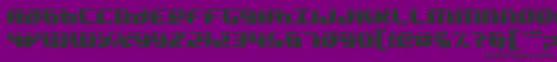 Шрифт BadRobotLaser – чёрные шрифты на фиолетовом фоне
