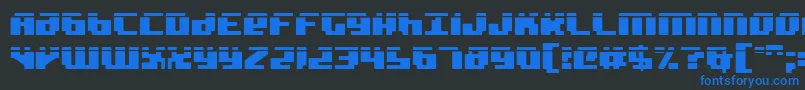 Fonte BadRobotLaser – fontes azuis em um fundo preto