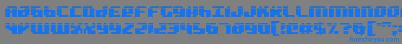 BadRobotLaser-fontti – siniset fontit harmaalla taustalla