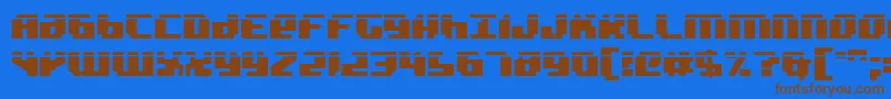 BadRobotLaser-fontti – ruskeat fontit sinisellä taustalla