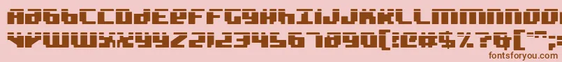 BadRobotLaser Font – Brown Fonts on Pink Background