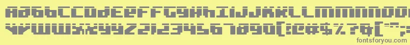 BadRobotLaser Font – Gray Fonts on Yellow Background