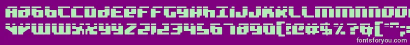 BadRobotLaser Font – Green Fonts on Purple Background