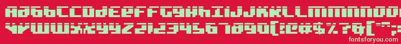 BadRobotLaser Font – Green Fonts on Red Background