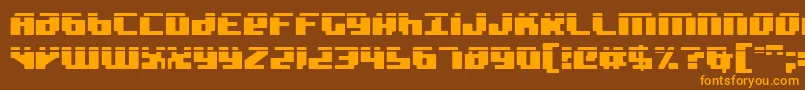 Шрифт BadRobotLaser – оранжевые шрифты на коричневом фоне