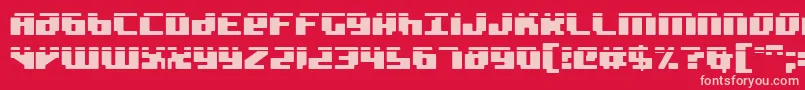 BadRobotLaser Font – Pink Fonts on Red Background