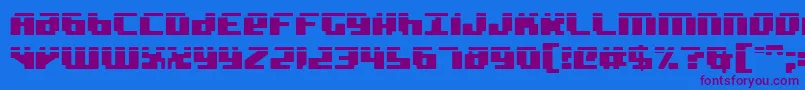 BadRobotLaser Font – Purple Fonts on Blue Background