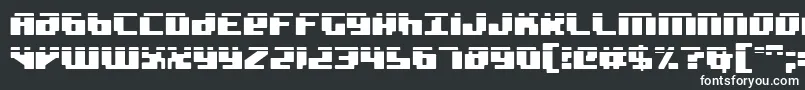 BadRobotLaser-Schriftart – Weiße Schriften auf schwarzem Hintergrund