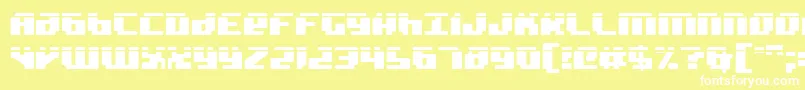 BadRobotLaser Font – White Fonts on Yellow Background