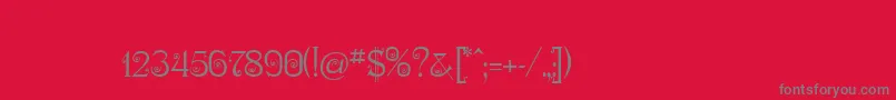 フォントNymphaOne – 赤い背景に灰色の文字