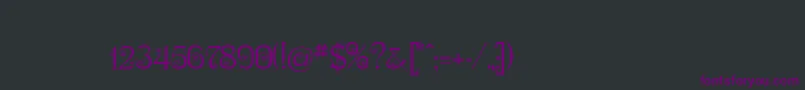 Шрифт NymphaOne – фиолетовые шрифты на чёрном фоне