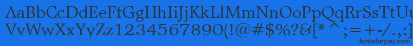 MattAntiqueBt Font – Black Fonts on Blue Background