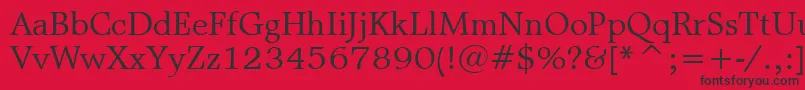 MattAntiqueBt Font – Black Fonts on Red Background