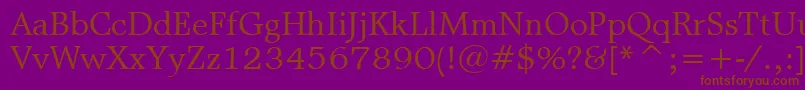 MattAntiqueBt Font – Brown Fonts on Purple Background