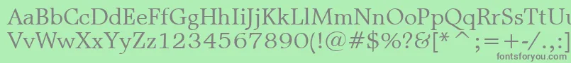 フォントMattAntiqueBt – 緑の背景に灰色の文字