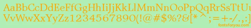 MattAntiqueBt Font – Orange Fonts on Green Background