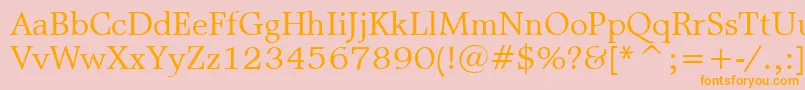 MattAntiqueBt Font – Orange Fonts on Pink Background