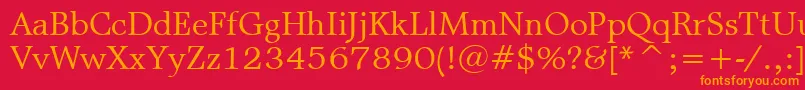 MattAntiqueBt Font – Orange Fonts on Red Background