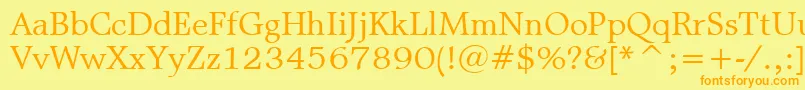 MattAntiqueBt Font – Orange Fonts on Yellow Background
