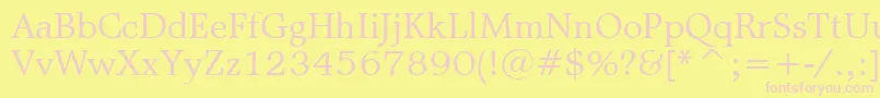 MattAntiqueBt Font – Pink Fonts on Yellow Background