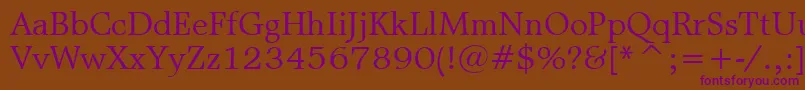 MattAntiqueBt Font – Purple Fonts on Brown Background