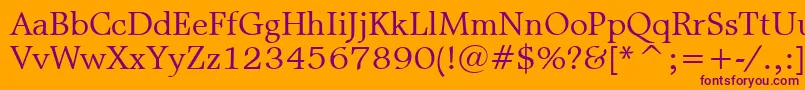 MattAntiqueBt Font – Purple Fonts on Orange Background