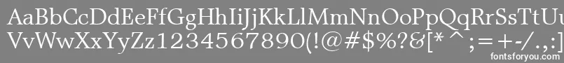 フォントMattAntiqueBt – 灰色の背景に白い文字