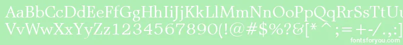 フォントMattAntiqueBt – 緑の背景に白い文字