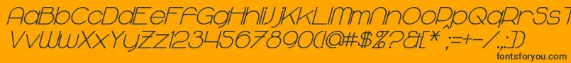 MajoramBoldItalic Font – Black Fonts on Orange Background
