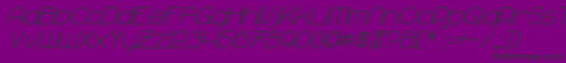 MajoramBoldItalic Font – Black Fonts on Purple Background