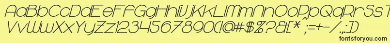 MajoramBoldItalic Font – Black Fonts on Yellow Background