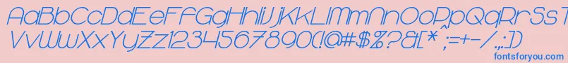 MajoramBoldItalic Font – Blue Fonts on Pink Background