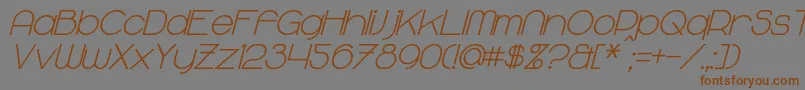 MajoramBoldItalic Font – Brown Fonts on Gray Background