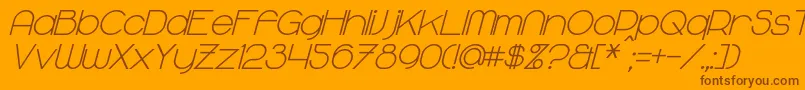 MajoramBoldItalic Font – Brown Fonts on Orange Background