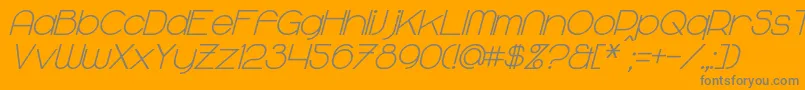 MajoramBoldItalic Font – Gray Fonts on Orange Background