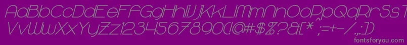 MajoramBoldItalic Font – Gray Fonts on Purple Background