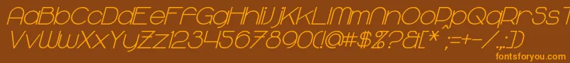 MajoramBoldItalic Font – Orange Fonts on Brown Background